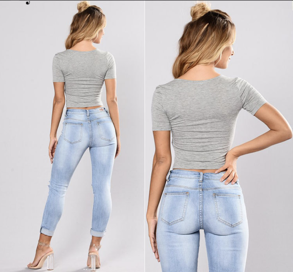 Colorful Denim Pants Image 2