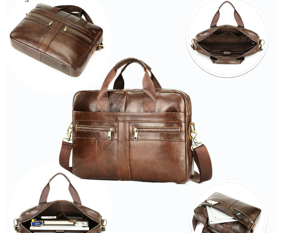 Men's Fashion Vintage Crossbody Computer Briefcase