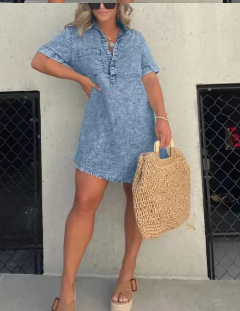 Lady® Long Shirt Dress with Pocket Image 4