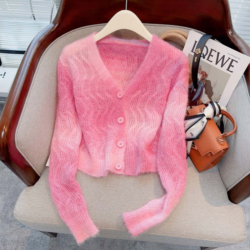 V-neck Marshmallow Sweater Pink