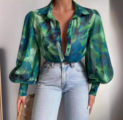 Vintage Blouse Floral Print