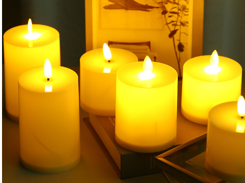 BOUGIE BLANCHE FLAMME DANSANTE Image 1