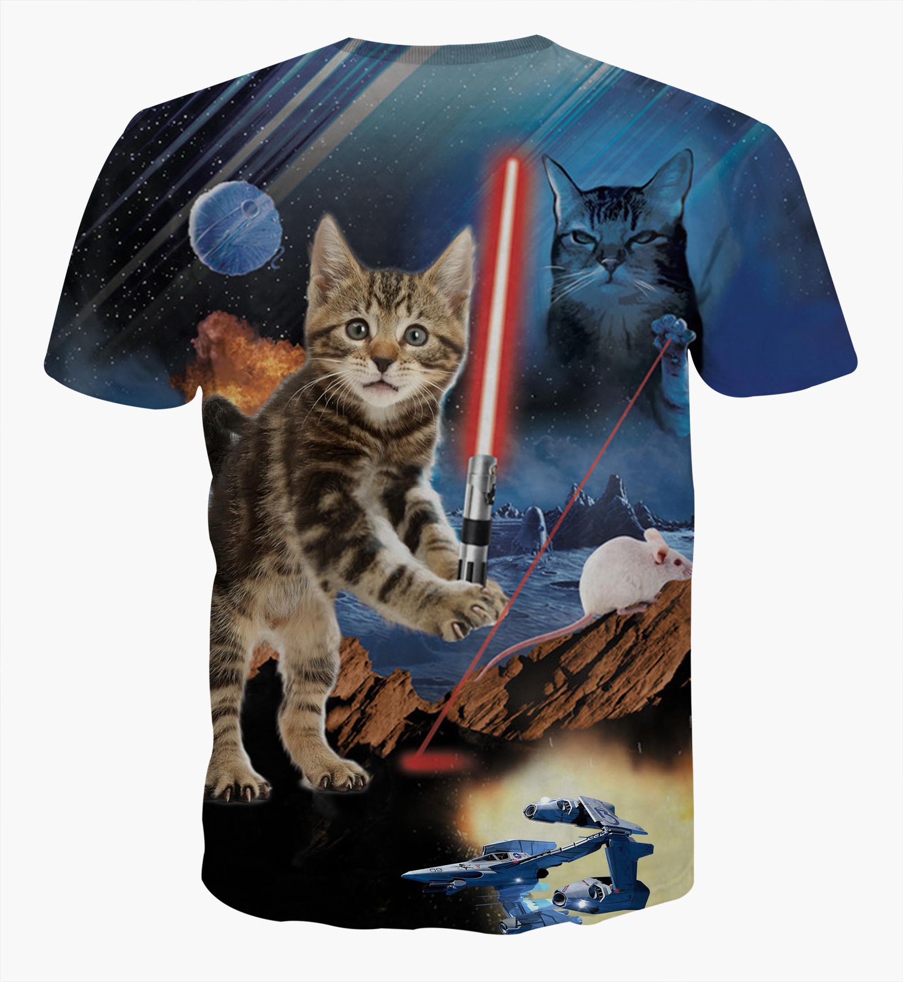 Stylish Cat Warrior T-shirt
