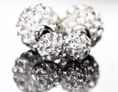 crystal inlay earrings