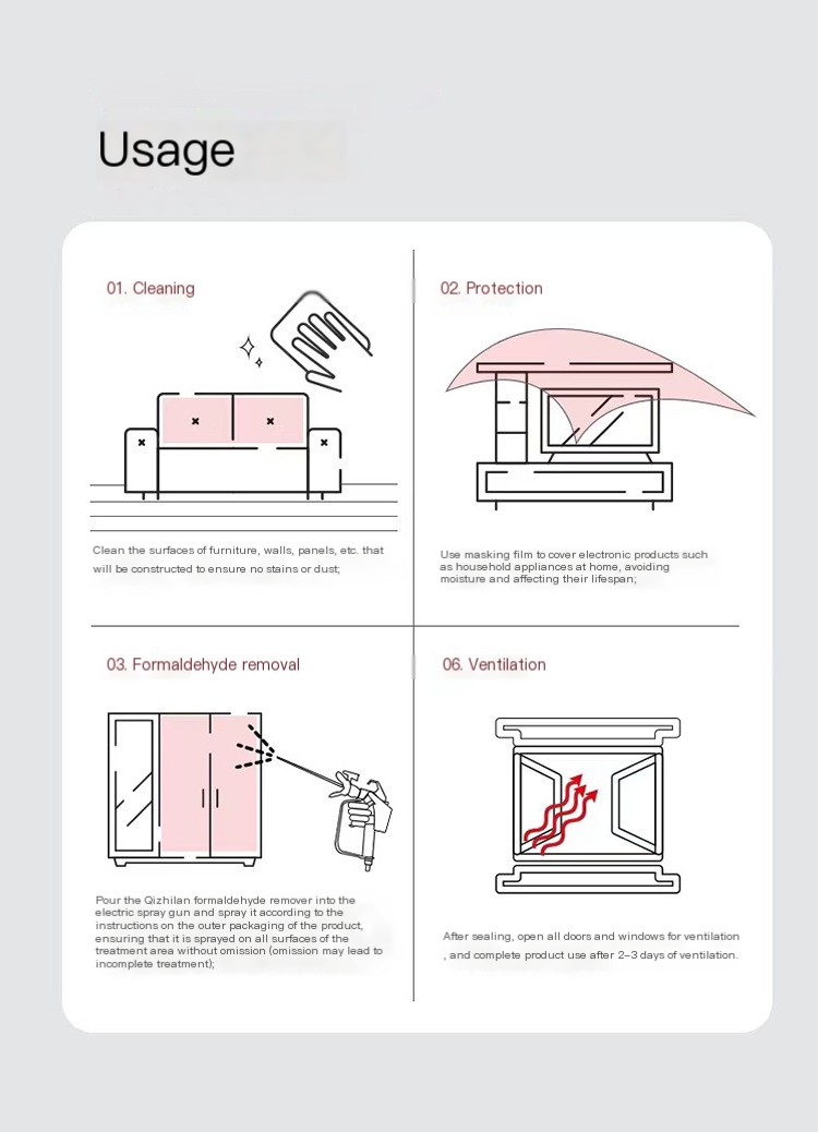 Photocatalyst formaldehyde removal New House formaldehyde removal agent non-photocatalyst titanium dioxide spray decoration deodorant