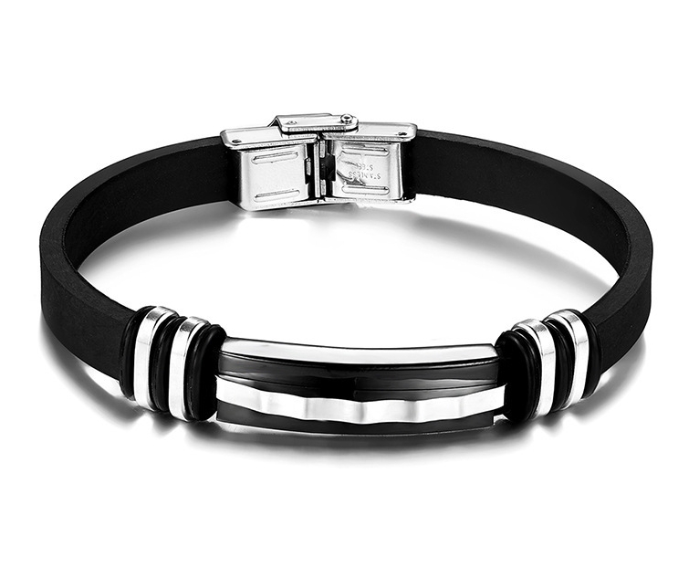 Gold leather bracelet