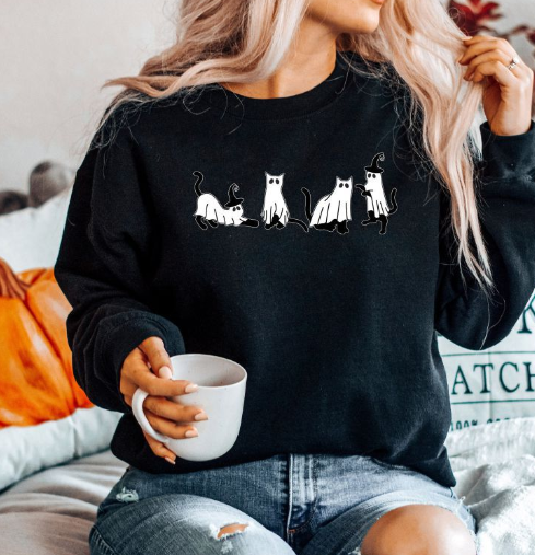 Halloween Dog Print Sweatshirt Image 5