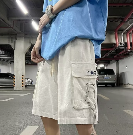 Printed Chinese Style Black Casual Pants