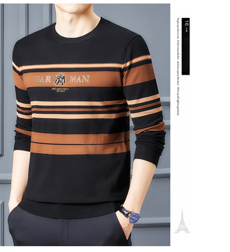 Middle-aged Round Neck Sweater 7