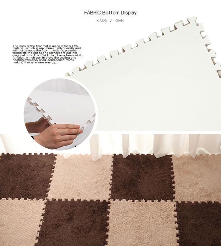 Baby crawling mat splicing floor mat carpet suede mat full paved puzzle game mat fence children's foam floor mat blanket