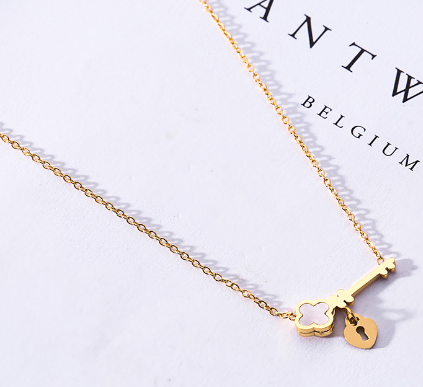 Rose Gold Four-Leaf Clover Necklace
