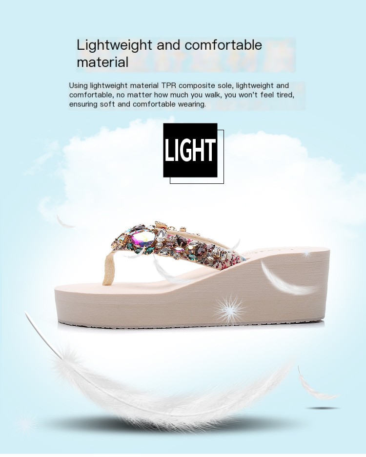 Herringbone Rhinestone Slippers 6