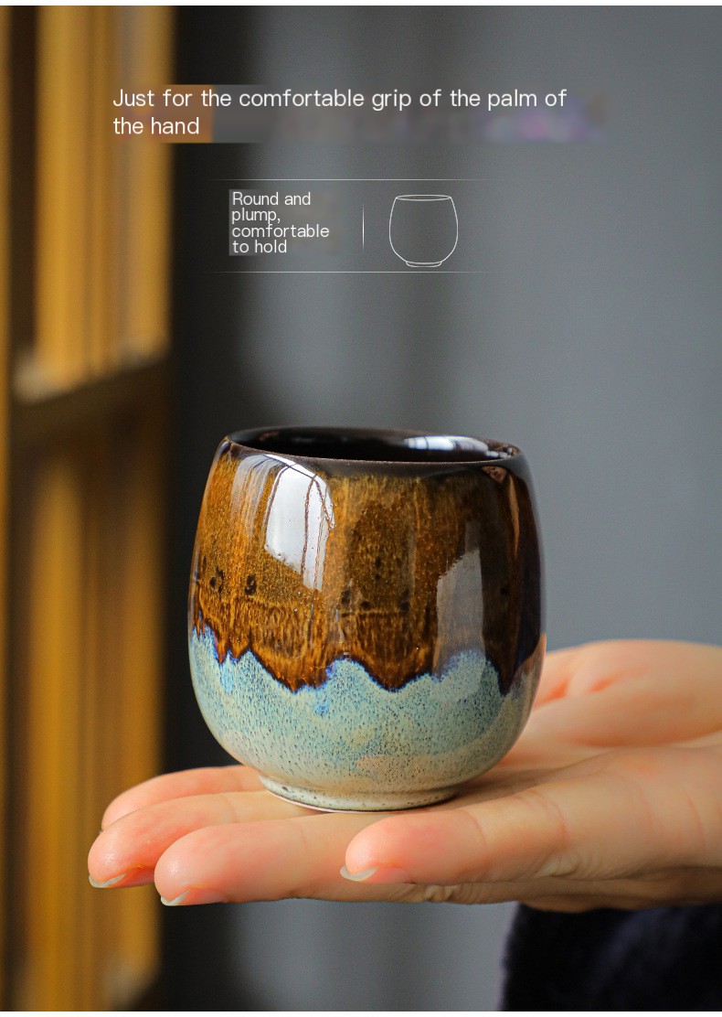 Italian Abstract Ceramic Coffee Cup - Side View