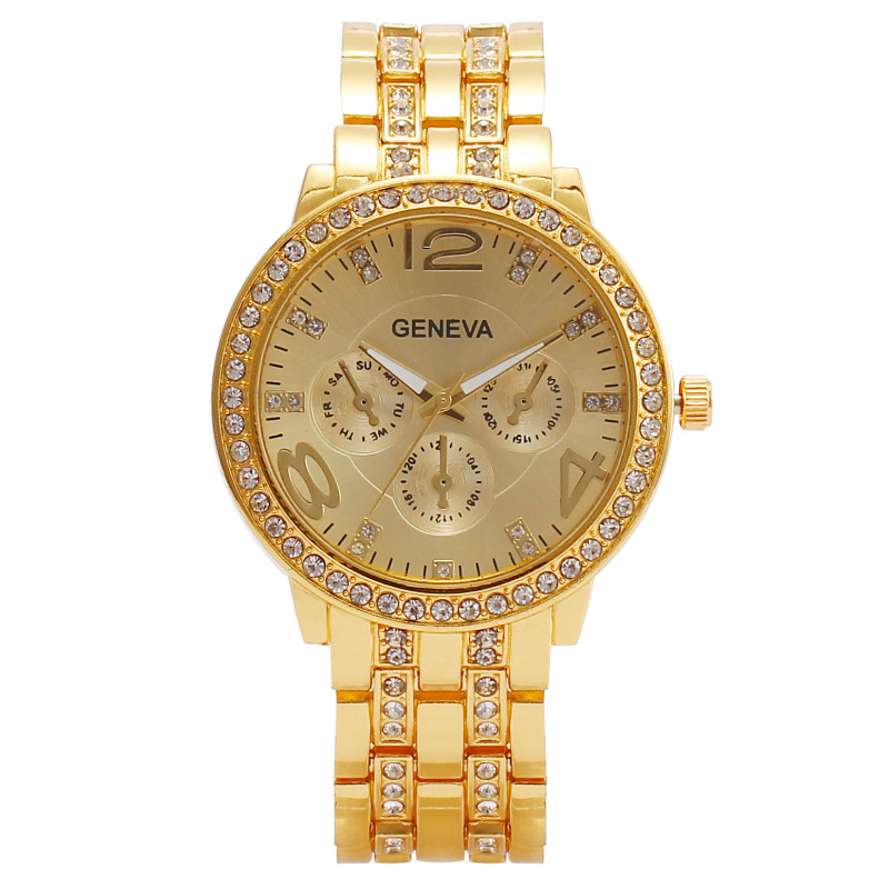 Luxury Diamond-Studded Quartz Watch - Image 3