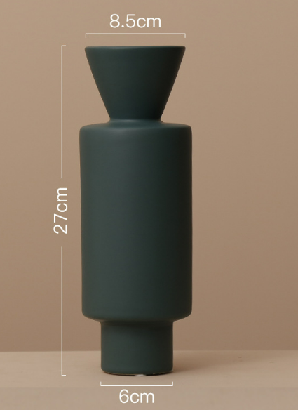 Nordic Modern Morandi Color Ceramic Vase Grey