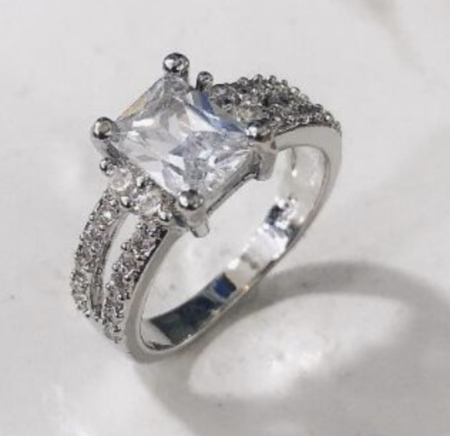 Geometric Platinum Ring 1