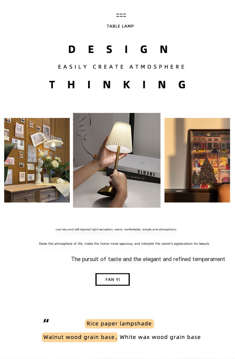 Bedside lamp in the bedroom