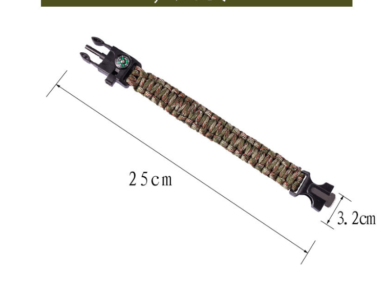Paracord Survival Bracelet in use outdoors
