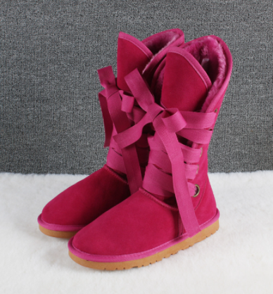 Stylish Cross-Strap Winter Boots