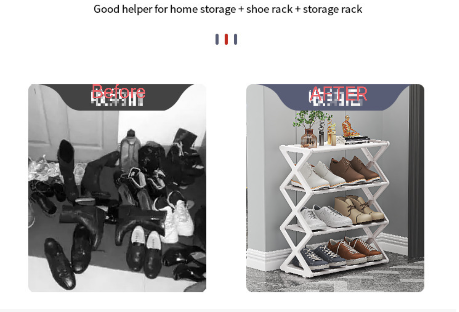 X-type Shoe Rack Image 3