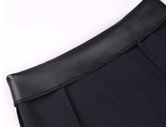 Beaded PU Leather Skirt Model 3