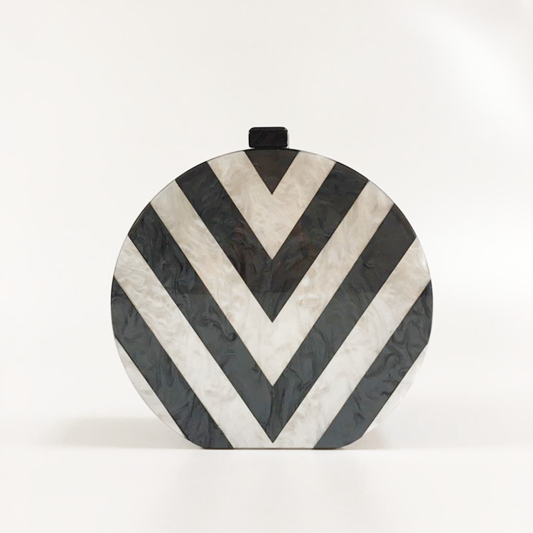 Stripes Acrylic Handbag Side View