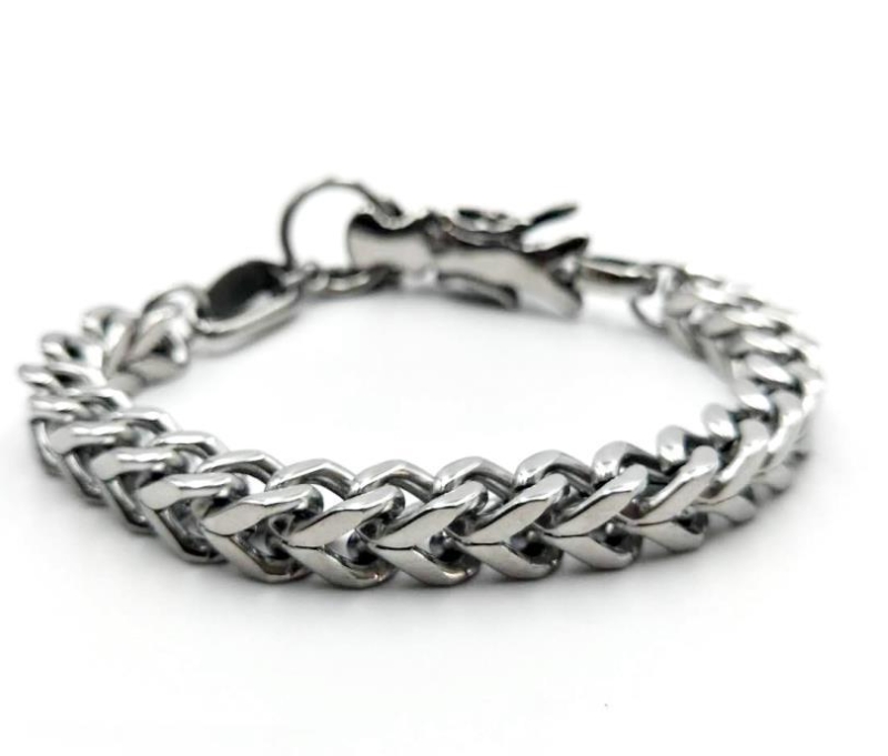 Stylish Dragon Head Titanium Steel Bracelet