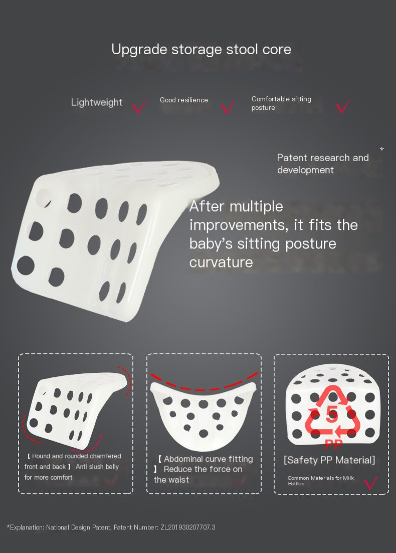 Jiabeixing Multi-functional Baby Strap Storage Single Stool Baby Waist Stool Holding Belt Maternal and Infant Supplies Substitute Hair Holding Baby Artifact