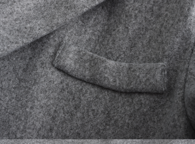 Men's mid-length double-sided woolen coat image 7