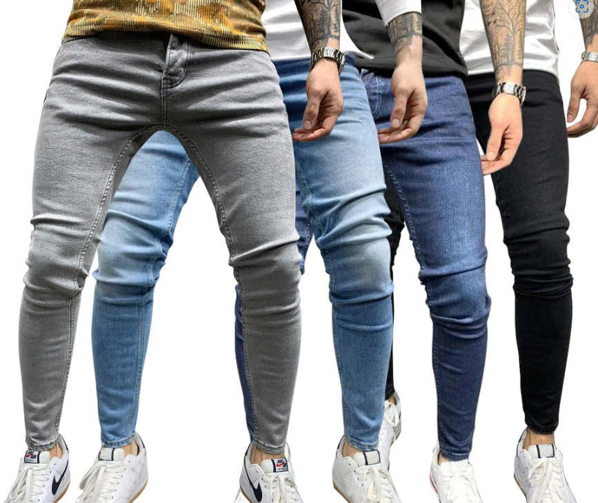 Men's Denim Casual Pants 6