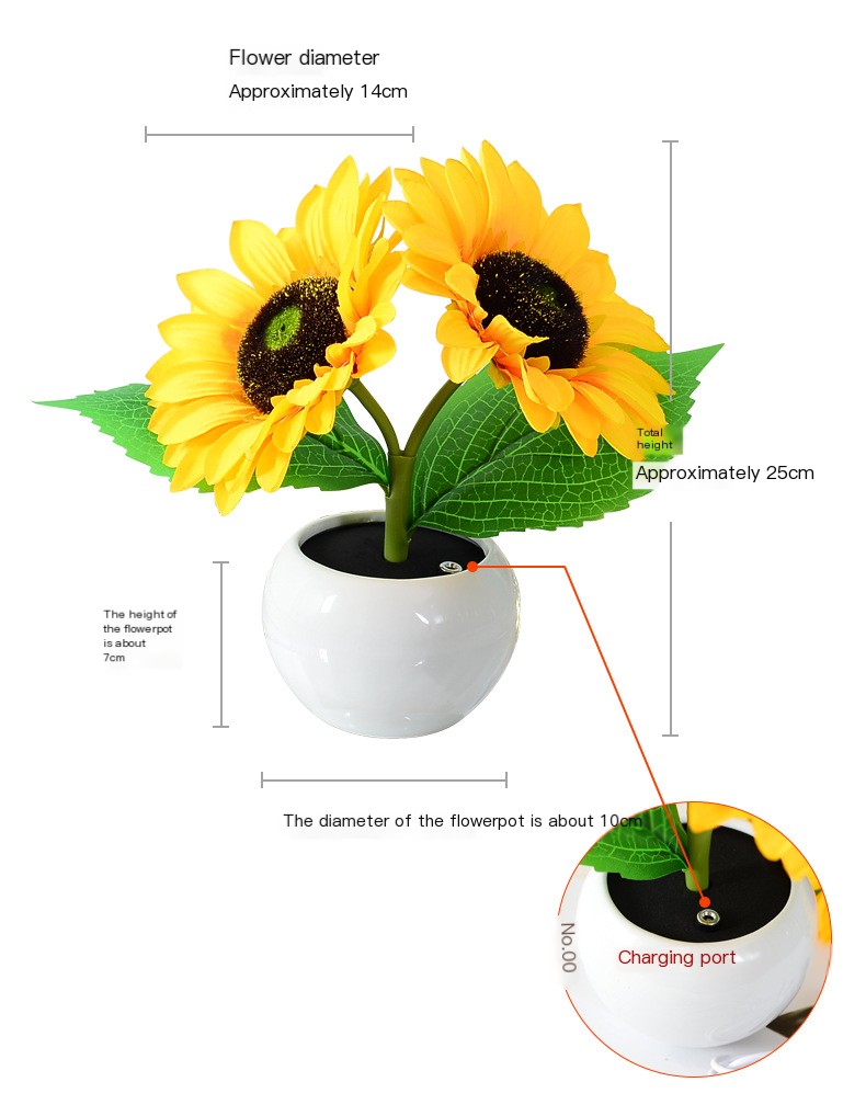 LED Sunflower Night Light