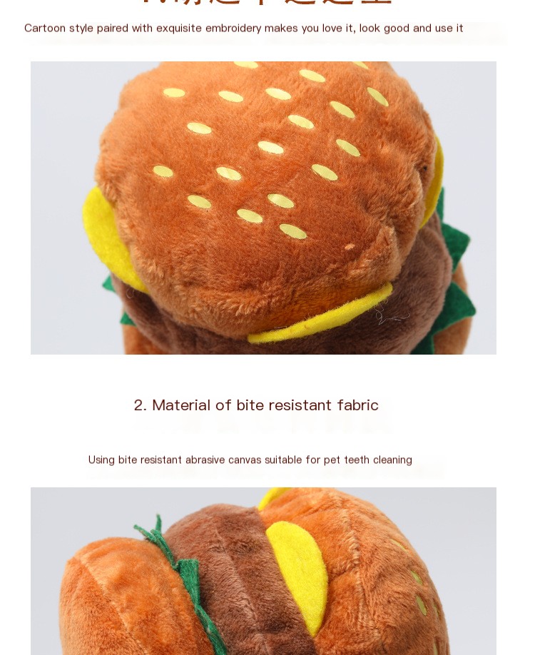 Hamburger Plush Toy Image 7