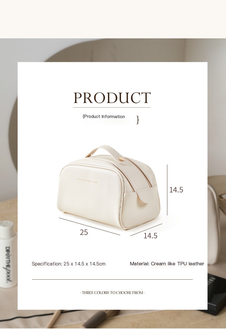 Dual-Zipper Cosmetic Bag