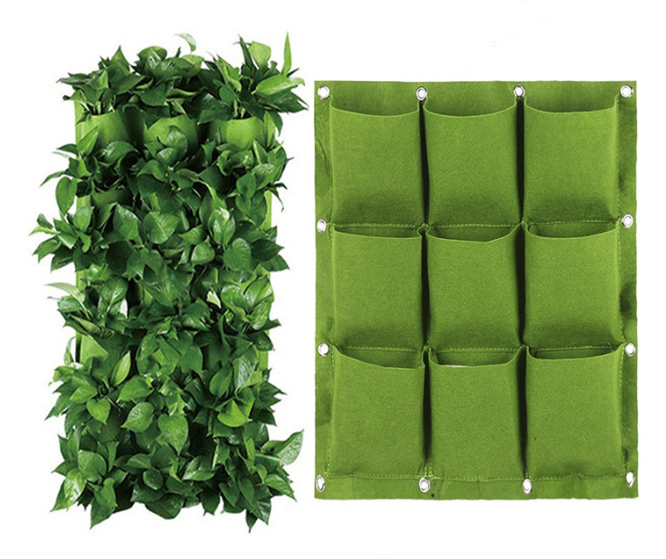 Vertical Wall-Mounted Felt Plant Bag 5