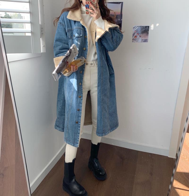 Slim And Thick Warm Denim Cotton Jacket Image 2