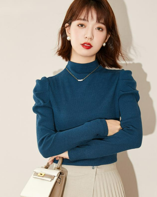 Navy Blue Knit Sweater