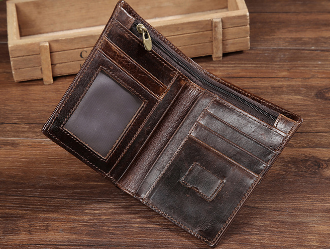 Men's Genuine Leather Wallet Back View