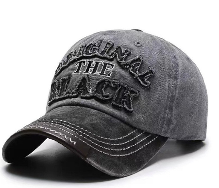 Red Blue Denim Baseball Cap