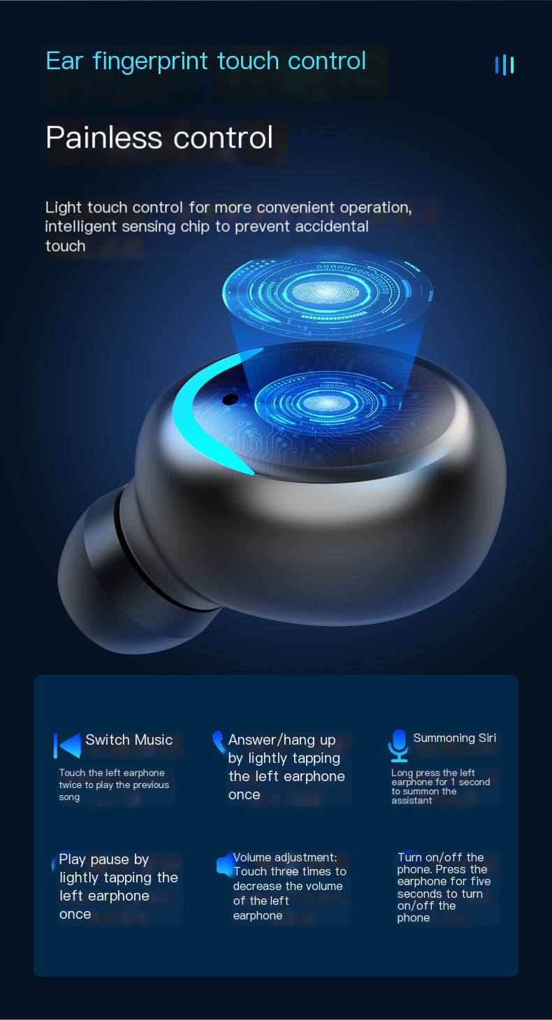 F9-5C Bluetooth Earbuds Features