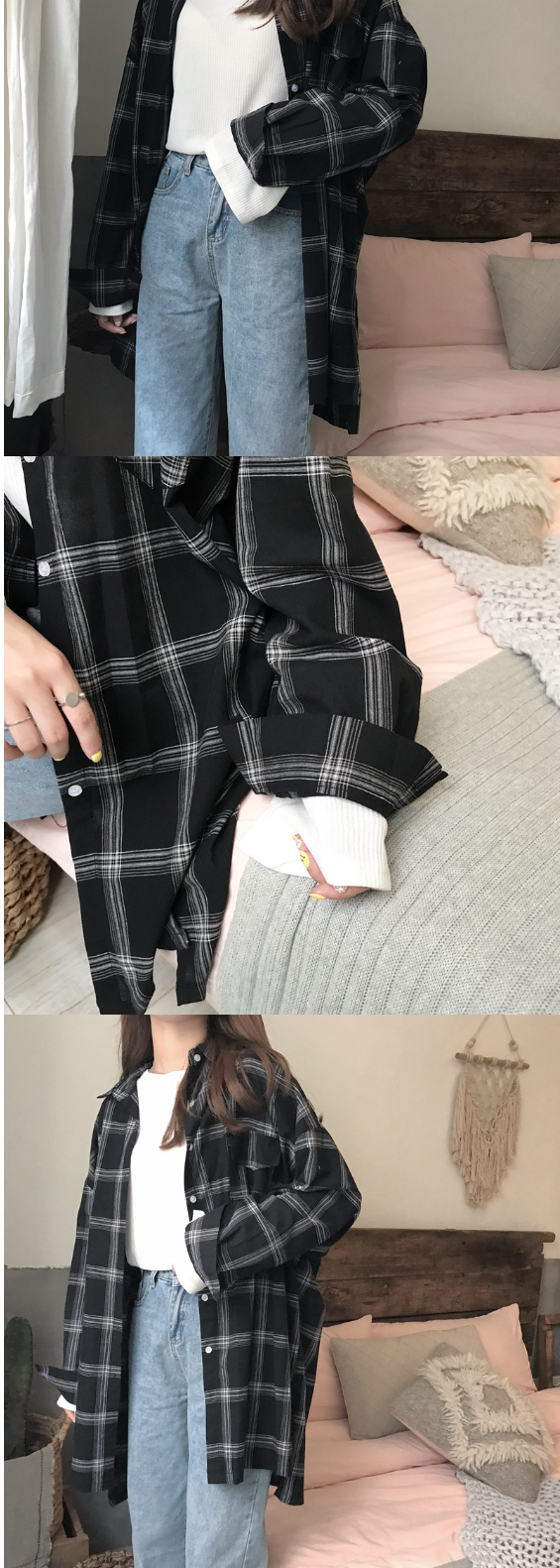 Irregular Plaid Top Image 4