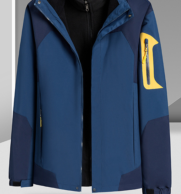 Three-in-one Removable Liner With Velvet Thickening Windproof Waterproof Jacket