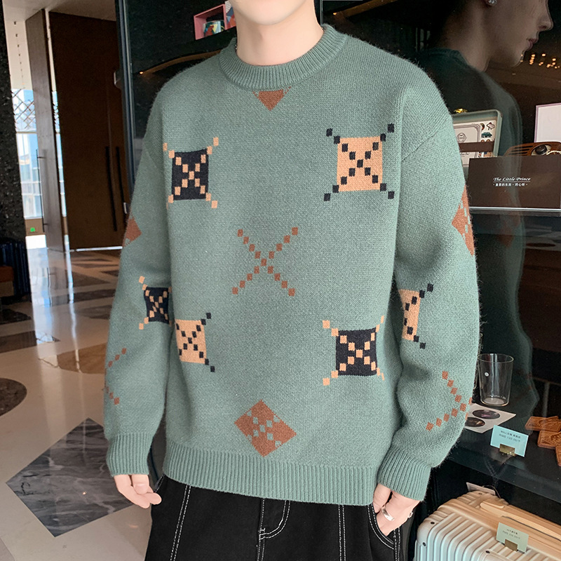Thick Sweater Men's Half Turtleneck Sweater Image 3