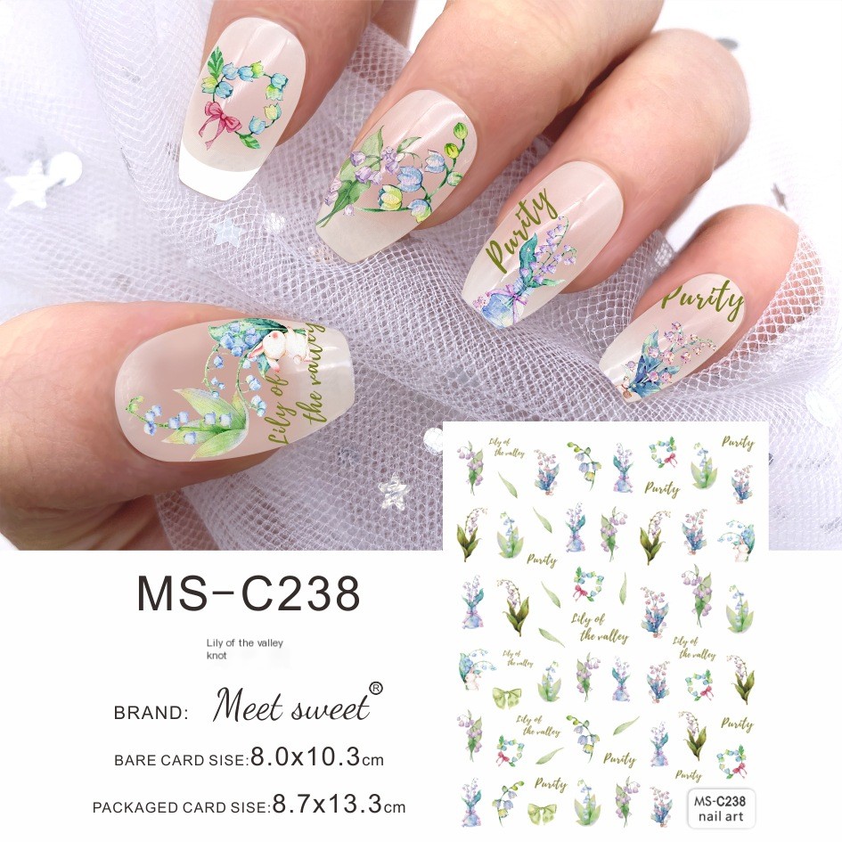 Flower Nail Sticker 10