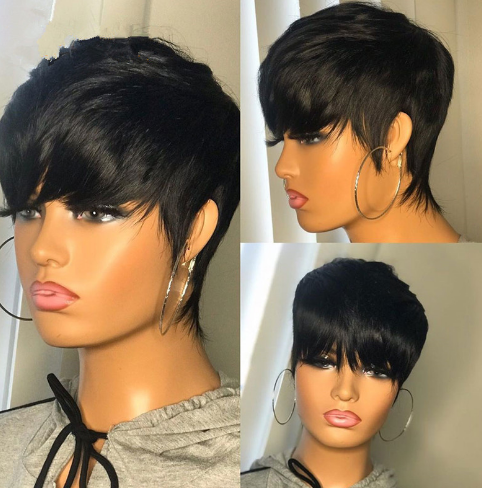Short Hair Fluffy Black Headgear Image 1