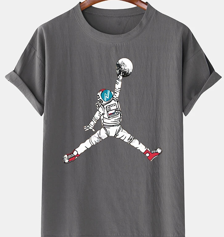 Hip Hop Astronaut Space Dunk T-Shirt Image 3