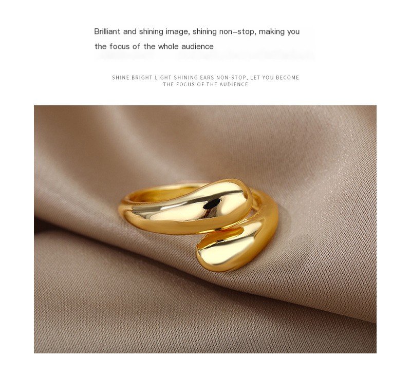 Gold Irregular Geometric Ring 3