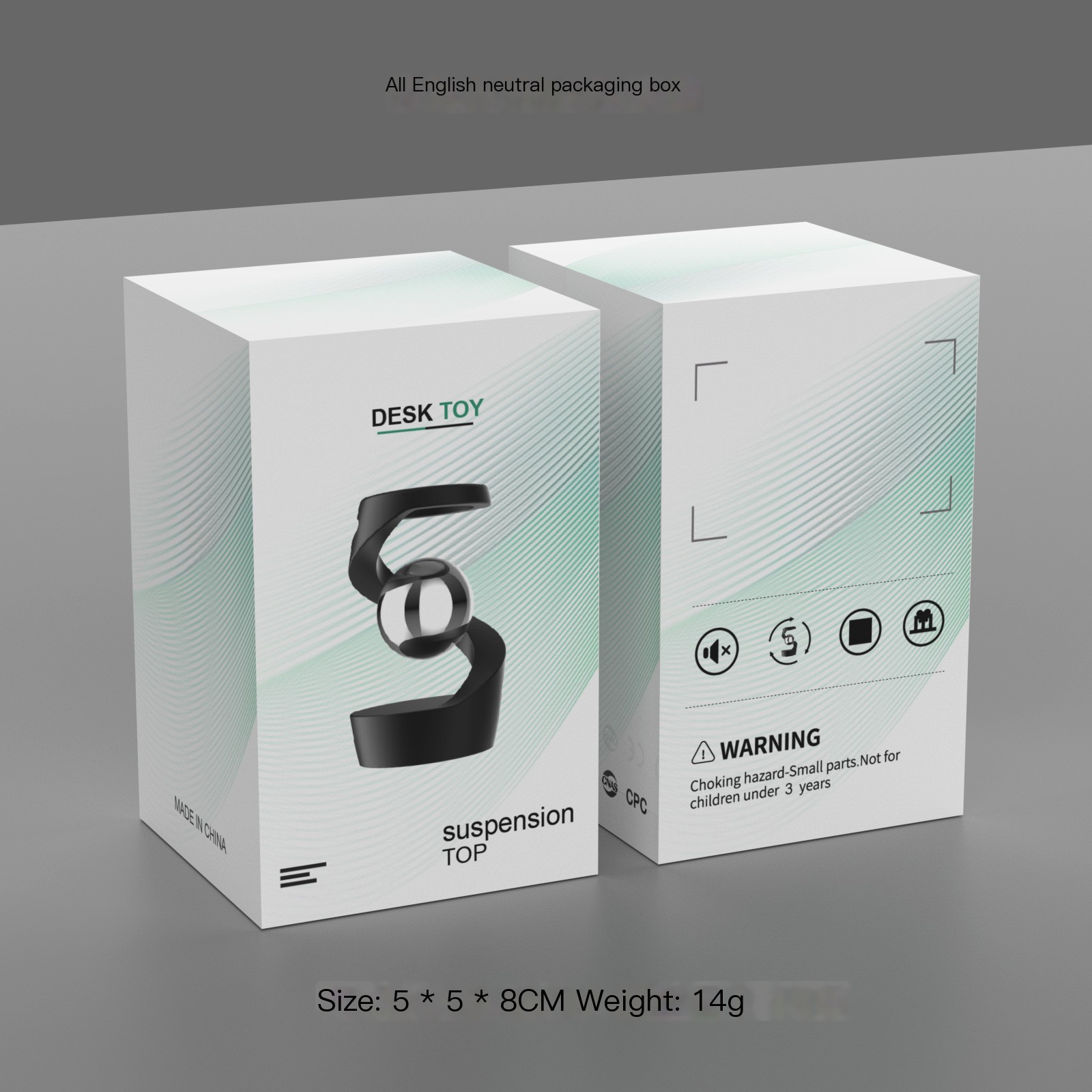 Desktop Rotating Gyro Finger Fidget Spinner Toy All Aluminum Alloy Spinning Gyro Silver Metallic Accents for Adult Gift