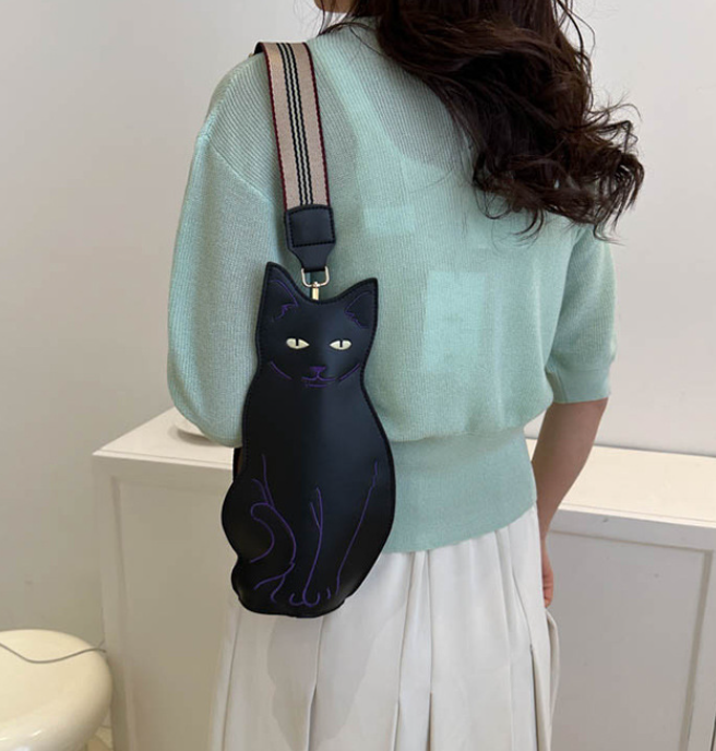 Cute Cat Chest Bag Details