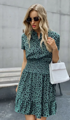 Polka Dot Print Dress