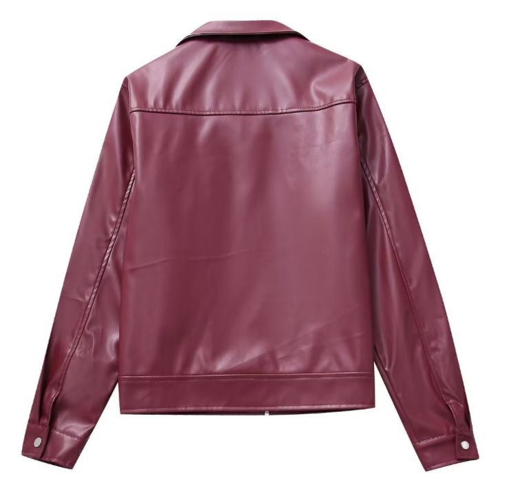 Cherry Leather Jacket Image 3
